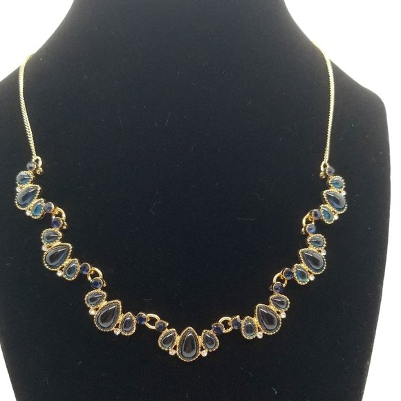 NWT Anna & Ava blue teardrop cabochons necklace - Picture 2 of 7